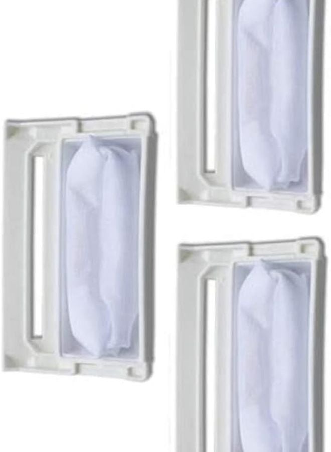 حقيبة فلتر غسالة إل جي، فلتر الوبر، شبكة غربال، بديل 3 حزم - Image 1